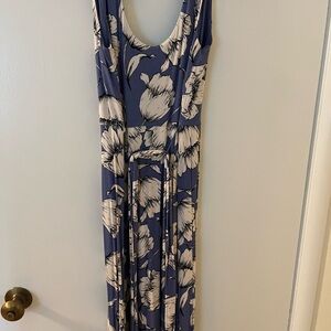 A Pea in the Pod Floral Dress in Purple and Cream